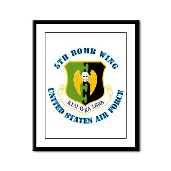 5BW - M01 - 02 - 5th Bomb Wing with Text - Framed Panel Print - Click Image to Close