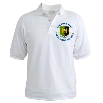 5BW - A01 - 04 - 5th Bomb Wing with Text - Golf Shirt