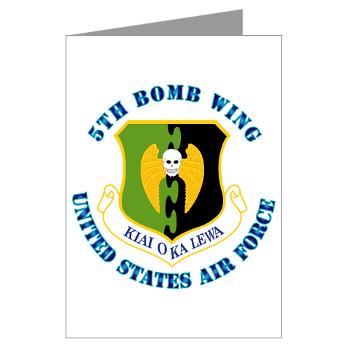 5BW - M01 - 02 - 5th Bomb Wing with Text - Greeting Cards (Pk of 10)