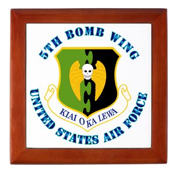 5BW - M01 - 03 - 5th Bomb Wing with Text - Keepsake Box - Click Image to Close