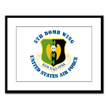 5BW - M01 - 02 - 5th Bomb Wing with Text - Large Framed Print