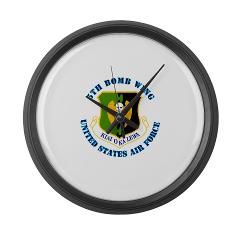 5BW - M01 - 03 - 5th Bomb Wing with Text - Large Wall Clock