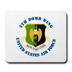 5BW - M01 - 03 - 5th Bomb Wing with Text - Mousepad