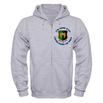 5BW - A01 - 03 - 5th Bomb Wing with Text - Zip Hoodie