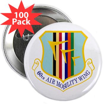 60AMW - M01 - 01 - 60th Air Mobility Wing - 2.25" Button (100 pack)