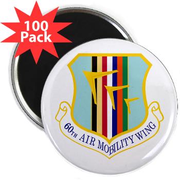 60AMW - M01 - 01 - 60th Air Mobility Wing - 2.25" Magnet (100 pack)