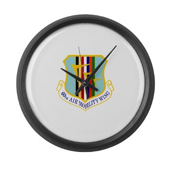 60AMW - M01 - 03 - 60th Air Mobility Wing - Large Wall Clock