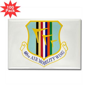 60AMW - M01 - 01 - 60th Air Mobility Wing - Rectangle Magnet (100 pack)