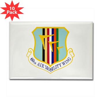 60AMW - M01 - 01 - 60th Air Mobility Wing - Rectangle Magnet (10 pack) - Click Image to Close