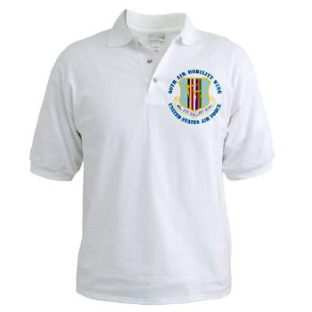 60AMW - A01 - 04 - 60th Air Mobility Wing with Text - Golf Shirt