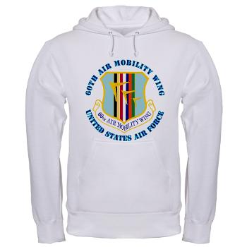60AMW - A01 - 03 - 60th Air Mobility Wing with Text - Hooded Sweatshirt