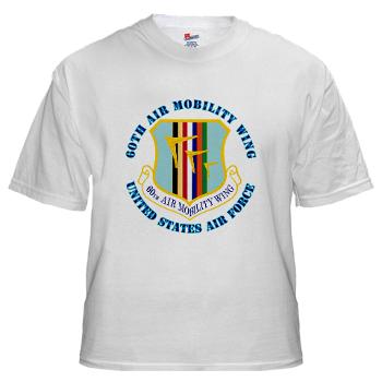 60AMW - A01 - 04 - 60th Air Mobility Wing with Text - White t-Shirt