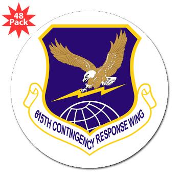 615CRW - M01 - 01 - 615th Contingency Response Wing - 3" Lapel Sticker (48 pk)
