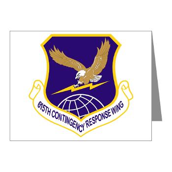 615CRW - M01 - 02 - 615th Contingency Response Wing - Note Cards (Pk of 20)