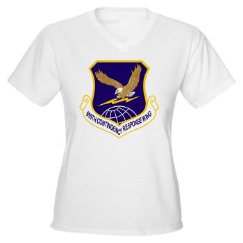 615CRW - A01 - 04 - 615th Contingency Response Wing - Women's V-Neck T-Shirt