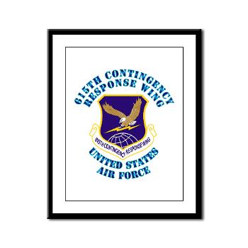 615CRW - M01 - 02 - 615th Contingency Response Wing with Text - Framed Panel Print