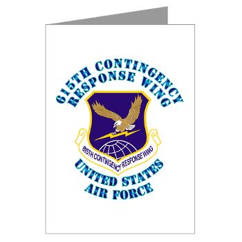 615CRW - M01 - 02 - 615th Contingency Response Wing with Text - Greeting Cards (Pk of 10)