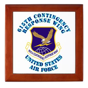 615CRW - M01 - 03 - 615th Contingency Response Wing with Text - Keepsake Box