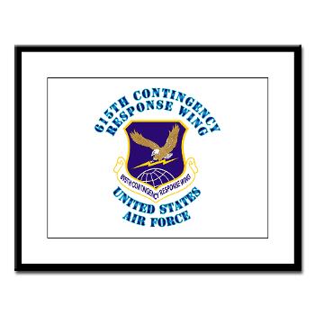 615CRW - M01 - 02 - 615th Contingency Response Wing with Text - Large Framed Print