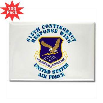 615CRW - M01 - 01 - 615th Contingency Response Wing with Text - Rectangle Magnet (100 pack)