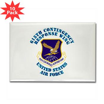 615CRW - M01 - 01 - 615th Contingency Response Wing with Text - Rectangle Magnet (10 pack)