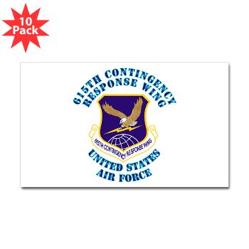 615CRW - M01 - 01 - 615th Contingency Response Wing with Text - Sticker (Rectangle 10 pk)