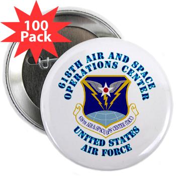 618ASOC - M01 - 01 - 618th Air and Space Operations Center with Text - 2.25" Button (100 pack)
