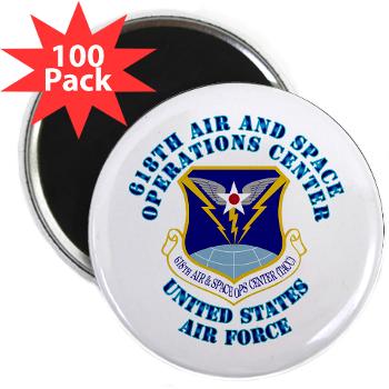618ASOC - M01 - 01 - 618th Air and Space Operations Center with Text - 2.25" Magnet (100 pack)