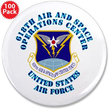 618ASOC - M01 - 01 - 618th Air and Space Operations Center with Text - 3.5" Button (100 pack)