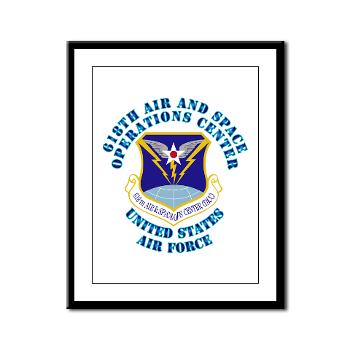 618ASOC - M01 - 02 - 618th Air and Space Operations Center with Text - Framed Panel Print - Click Image to Close