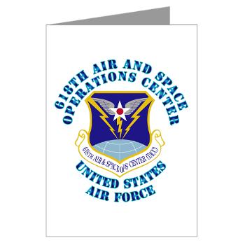 618ASOC - M01 - 02 - 618th Air and Space Operations Center with Text - Greeting Cards (Pk of 10)