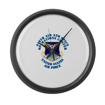 618ASOC - M01 - 03 - 618th Air and Space Operations Center with Text - Large Wall Clock