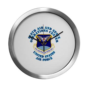 618ASOC - M01 - 03 - 618th Air and Space Operations Center with Text - Modern Wall Clock