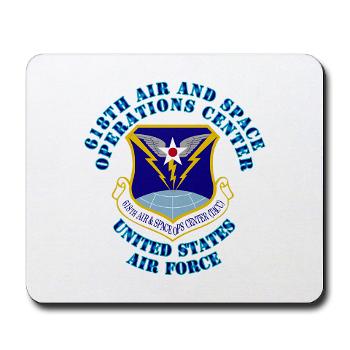 618ASOC - M01 - 03 - 618th Air and Space Operations Center with Text - Mousepad