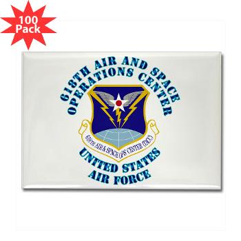 618ASOC - M01 - 01 - 618th Air and Space Operations Center with Text - Rectangle Magnet (100 pack)