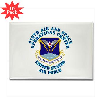 618ASOC - M01 - 01 - 618th Air and Space Operations Center with Text - Rectangle Magnet (10 pack)