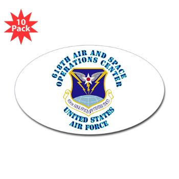 618ASOC - M01 - 01 - 618th Air and Space Operations Center with Text - Sticker (Oval 10 pk)
