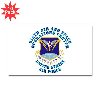 618ASOC - M01 - 01 - 618th Air and Space Operations Center with Text - Sticker (Rectangle 10 pk)