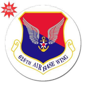 628ABW - M01 - 01 - 628th Air Base Wing - 3" Lapel Sticker (48 pk) - Click Image to Close