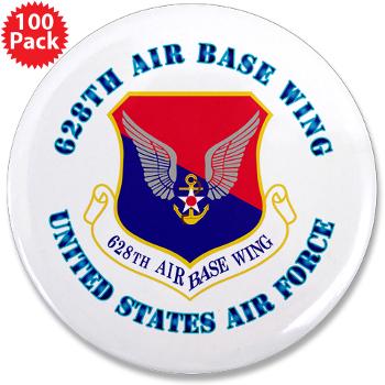 628ABW - M01 - 01 - 628th Air Base Wing with Text - 3.5" Button (100 pack)