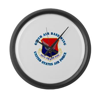 628ABW - M01 - 03 - 628th Air Base Wing with Text - Large Wall Clock
