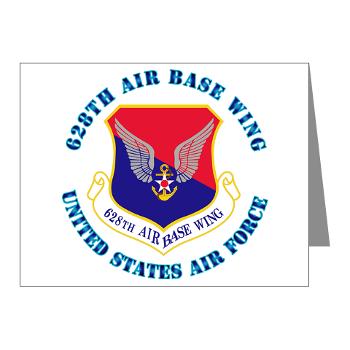 628ABW - M01 - 02 - 628th Air Base Wing with Text - Note Cards (Pk of 20)