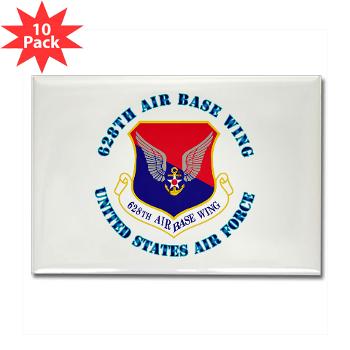 628ABW - M01 - 01 - 628th Air Base Wing with Text - Rectangle Magnet (10 pack)