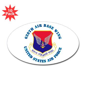 628ABW - M01 - 01 - 628th Air Base Wing with Text - Sticker (Oval 10 pk)