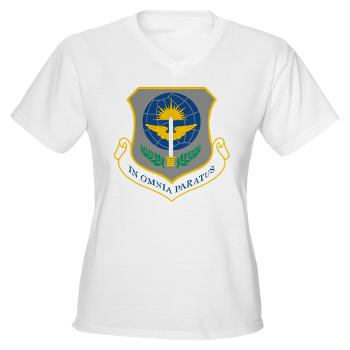 62AW - A01 - 04 - 62nd Airlift Wing - Women's V-Neck T-Shirt