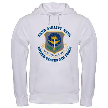 62AW - A01 - 03 - 62nd Airlift Wing with Text - Hooded Sweatshirt
