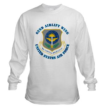62AW - A01 - 03 - 62nd Airlift Wing with Text - Long Sleeve T-Shirt