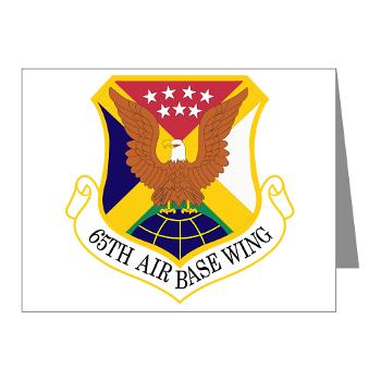65ABW - M01 - 02 - 65th Air Base Wing - Note Cards (Pk of 20) - Click Image to Close