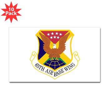 65ABW - M01 - 01 - 65th Air Base Wing - Sticker (Rectangle 10 pk)