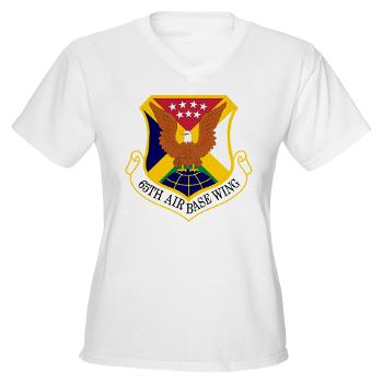 65ABW - A01 - 04 - 65th Air Base Wing - Women's V-Neck T-Shirt